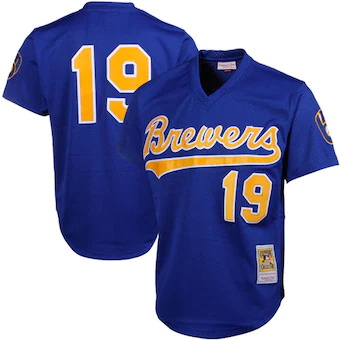 mens mitchell and ness robin yount royal milwaukee brewers 